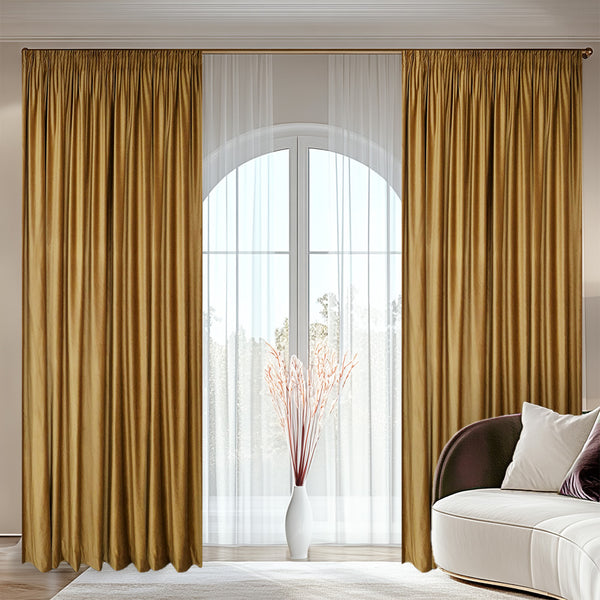 Draperie de Catifea Groasa Gold 90% Blackout -Cu Rejansa (1 buc)
